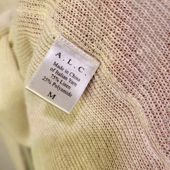 A.L.C. White long sleeve sheer blouse - Picture 3 of 6